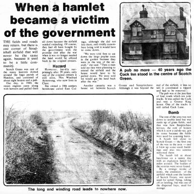 This is a newspaper article about the Cock Inn at Scotch green in 1840 submitted by Alan Sergeant