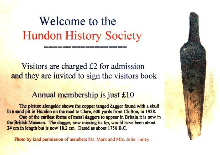 The History Society of Hundon - with grateful thanks.