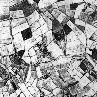 1939-1945 A detail from the Luftwaffe photograph showing the village