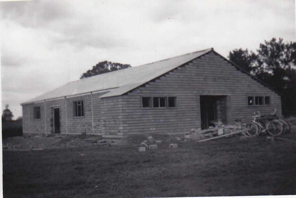 The village hall as the campers left it at the end of July 1956