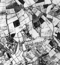1939-1945 A detail from the Luftwaffe photograph showing the village